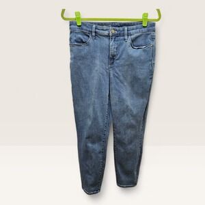 Talbots Flawless High-Waist Jegging Crop Jeans Womens 8 Medium Wash Blue Stretch